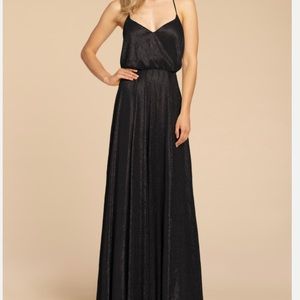 Hailey Paige occasions fall2021 bridesmaid dress in black metallic size 12
